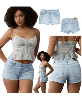 American Eagle Next Level Curvy High-Waisted
Denim Short Short NEW WITH TAGS